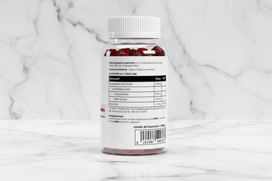 Löwenmähne Vitamin B6 Gummies – Fokus & Klarheit