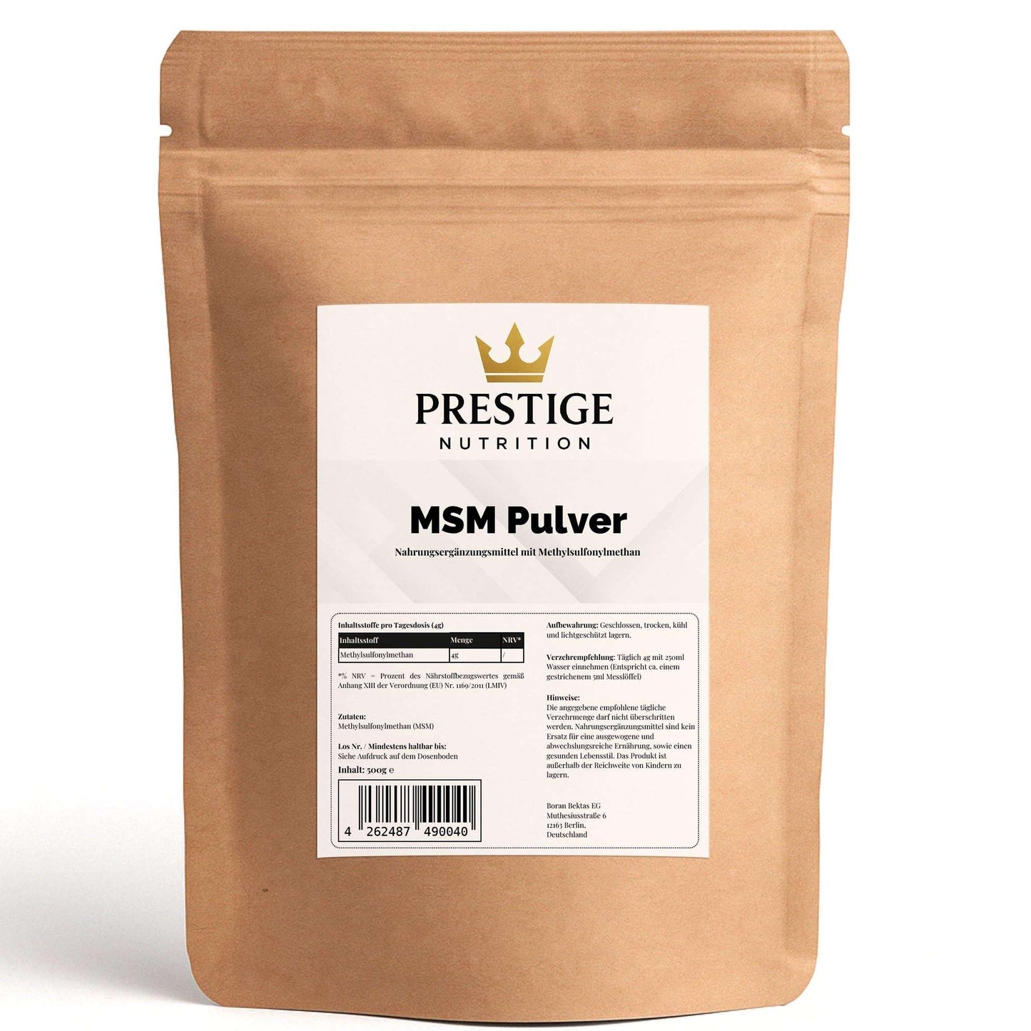 MSM Pulver 500g – Reines MSM für Gelenke