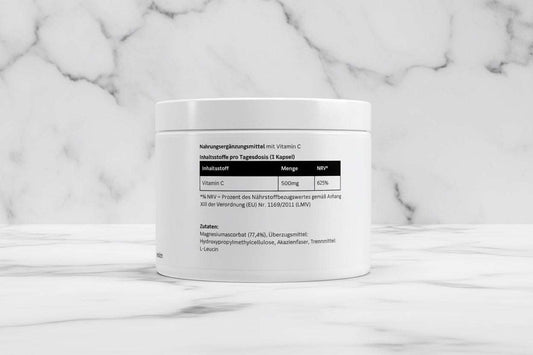 Gepuffertes Vitamin C 500mg 360 Kapseln – Immun & Haut