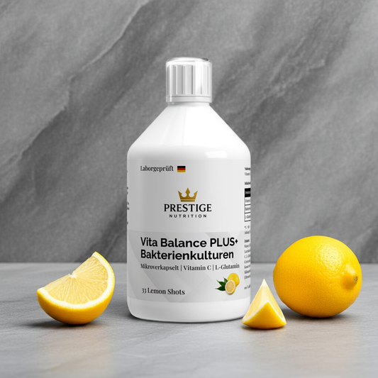 Vita Balance PLUS+ Bakterienkulturen - 33 vegane Lemon Shots - 500ml